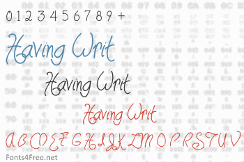 Having Writ Font