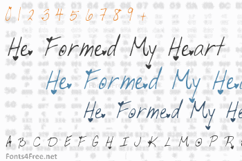 He Formed My Heart Font