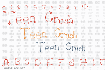 Heartache Teen Crush Font