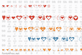 Hearts for 3D FX Font