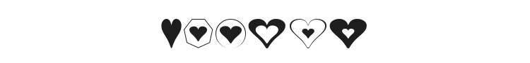 Hearts Font Preview