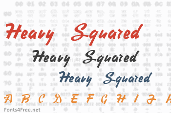 Heavy Squared Writing Font
