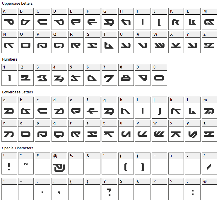 Heiko Font Character Map