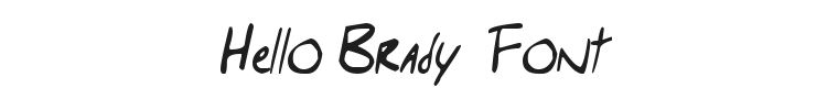 Hello Brady  Font Preview