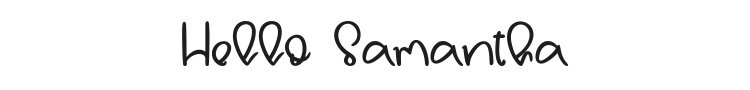 Hello Samantha Font Preview