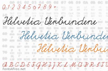 Helvetia Verbundene Font