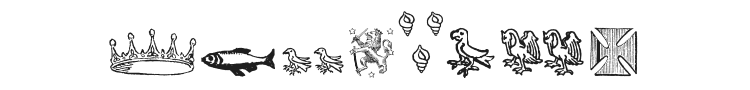 Heraldic Devices Font Preview