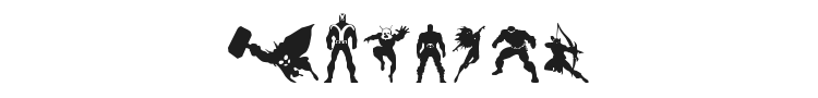 Heroes Assemble Dingbats Font Preview