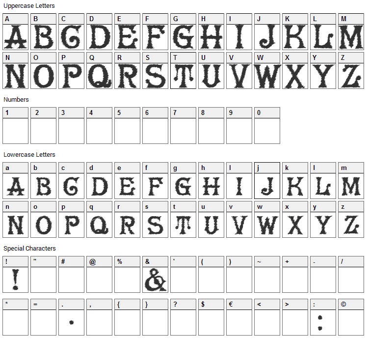 HerrFoch Font Character Map