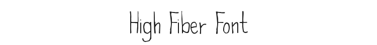 High Fiber Font