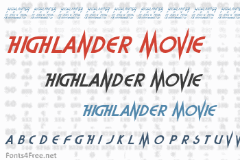 Highlander Movie Font