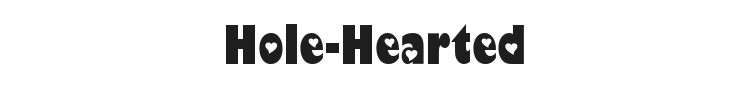Hole-Hearted Font Preview