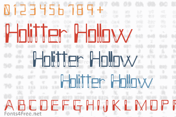 Holitter Hollow Font