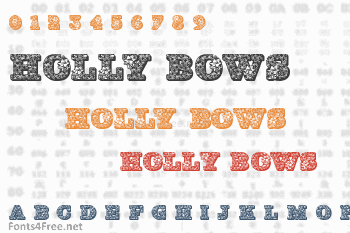 Holly Bows Font