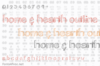 Home & Hearth Outline Font