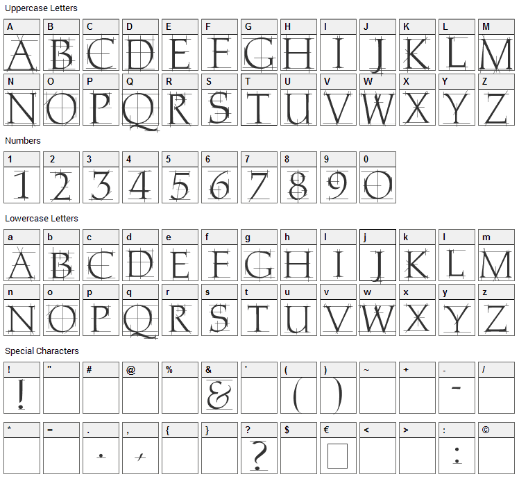 Home Remedy Font Character Map