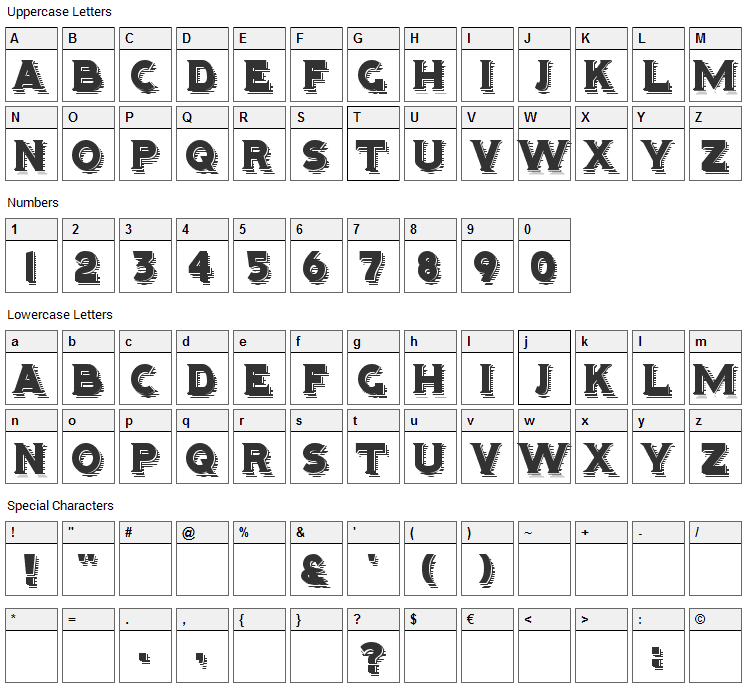 Hominis Font Character Map