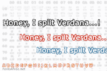 Honey, I spilt Verdana...! Font