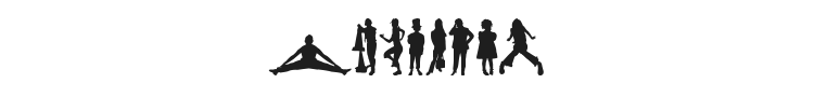 Human Silhouettes Five Font