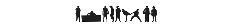 Human Silhouettes Free Eight Font