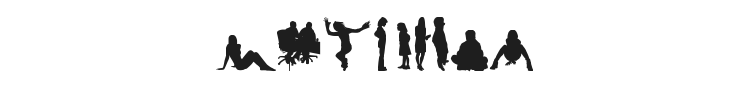 Human Silhouettes Free Four Font Preview