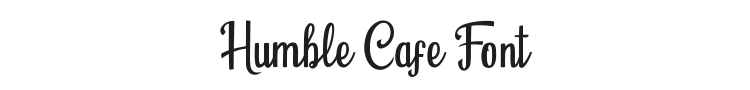 Humble Cafe Font Preview