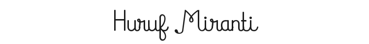 Huruf Miranti Font Preview