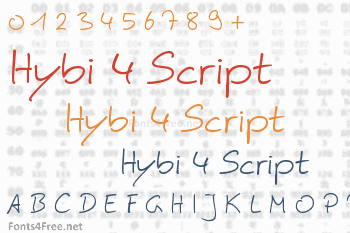 Hybi 4 Script Font