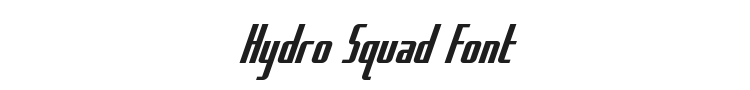 Hydro Squad Font Preview