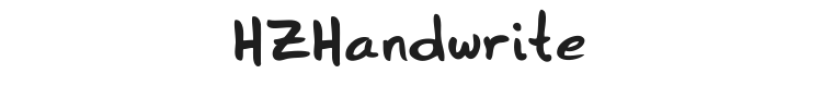 HZHandwrite Font Preview