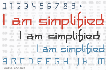 I am simplified Font