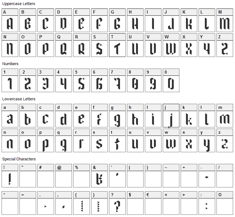 I have been waiting for you Font Character Map