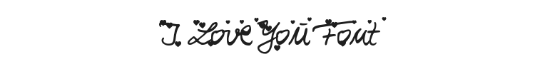 I Love You Font Preview