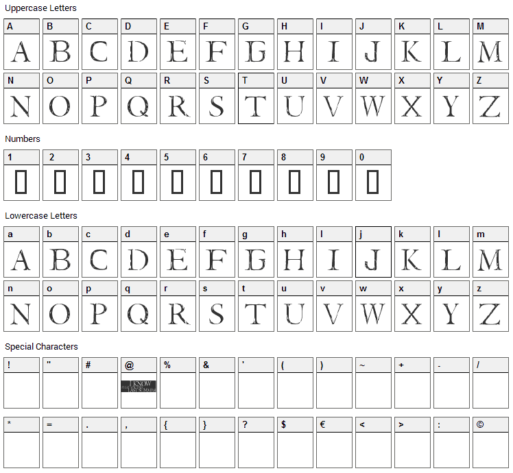 I Still know Font Character Map