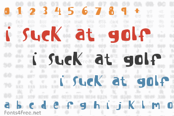 I suck at golf Font