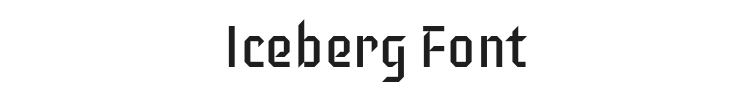 Iceberg Font