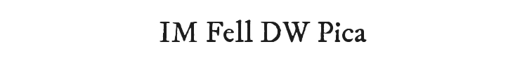 IM Fell DW Pica Font Preview