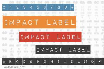 Impact label Font