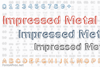 Impressed Metal Font