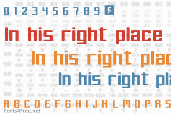 In his right place Font