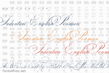 Indenture English Penman Font