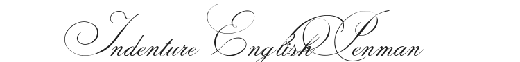 Indenture English Penman Font Preview