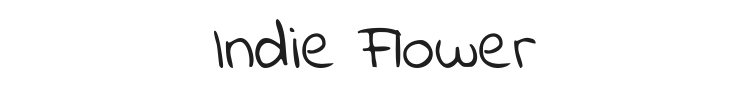 Indie Flower Font Preview
