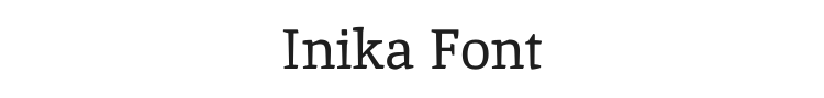 Inika Font