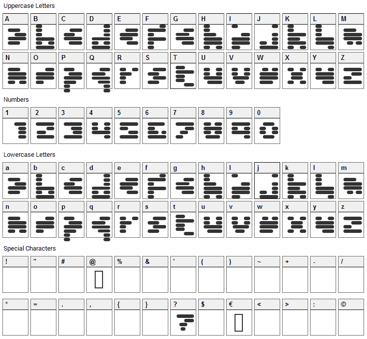 Invalid Font Character Map