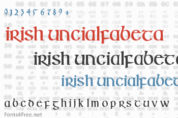 Irish Uncialfabeta Font