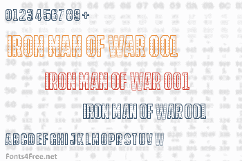 Iron Man Of War 001 Font