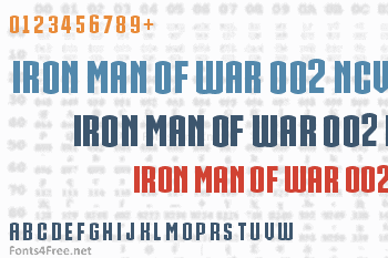 Iron Man Of War 002 NCV Font