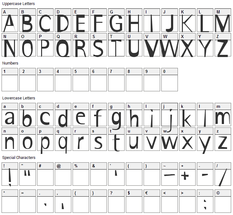 Ironik Rotis Font Character Map