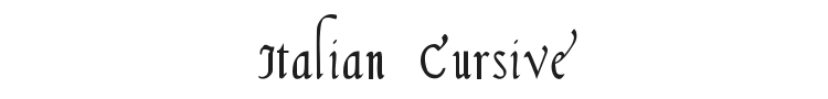 Italian Cursive 16th Century Font